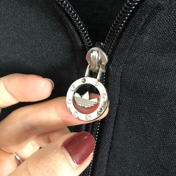 Flattering Adidas Three Stripes Bling Sweater - Picture 6 of 14